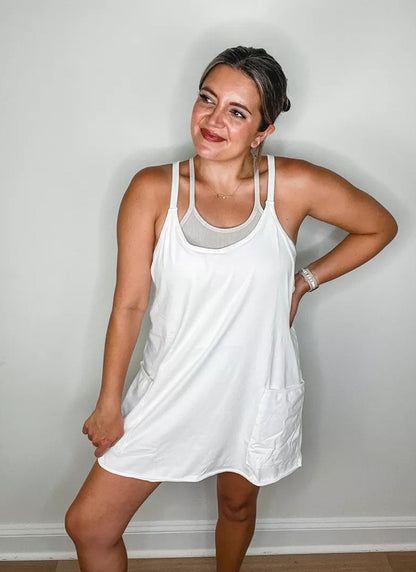 Honey Couture Athletic Dress With Built-In Shorts